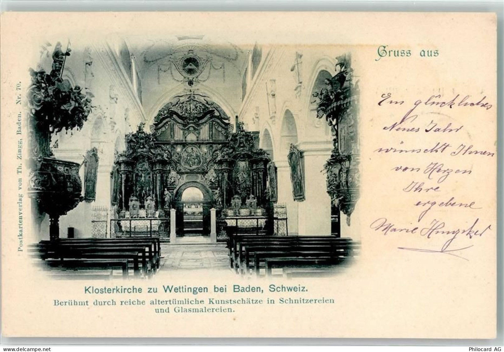 5430 Wettingen 1899 - Klosterkirche - 39495159