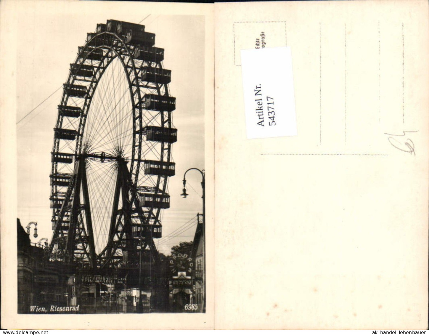 543717,Wien Leopoldstadt Prater Riesenrad