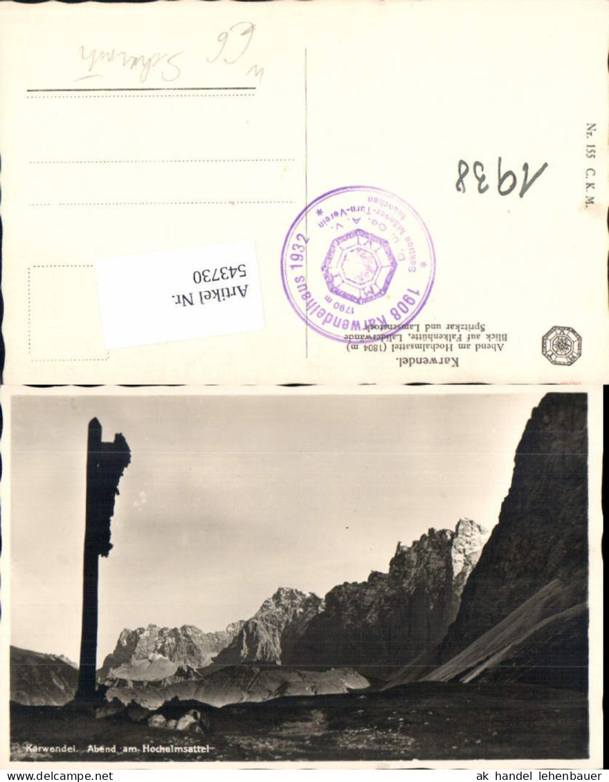 543730,Karwendel Hochalmsattel b. Scharnitz Vomp Eng