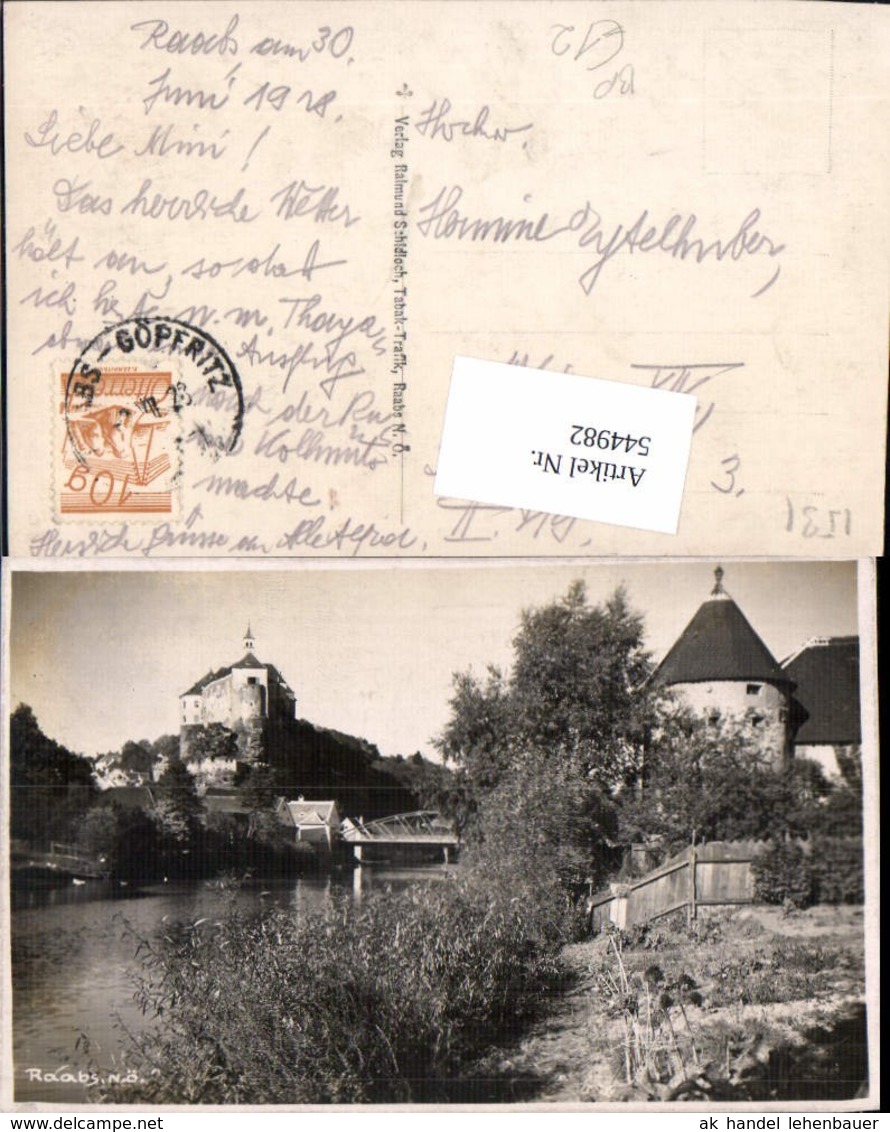 544982,seltene Foto-AK Raabs an der Thaya Bahnpost Raabs G&ouml;pfritz