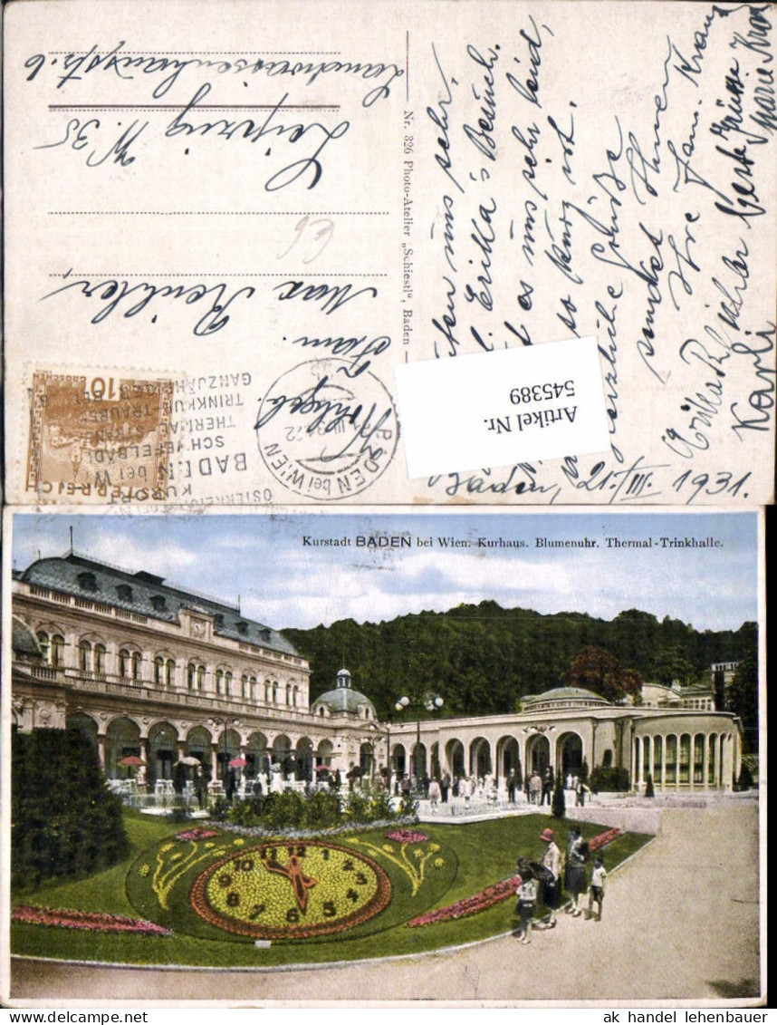 545389,Baden bei Wien Blumenuhr