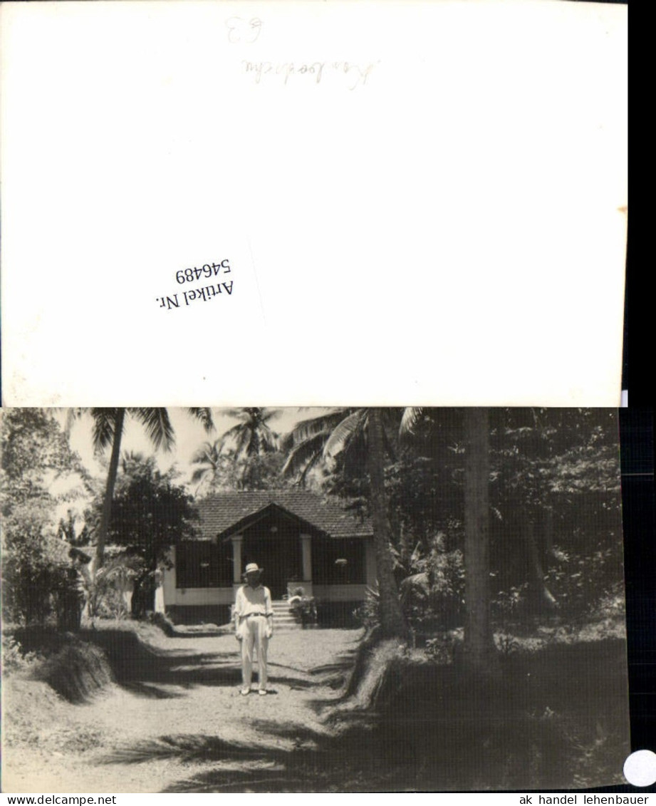 546489,Foto-AK Cambodia Kambodscha Palmen Haus