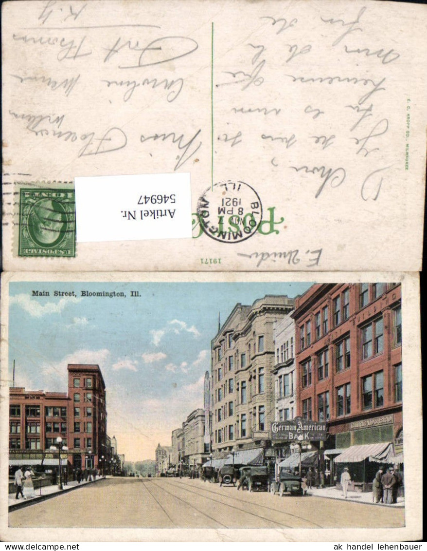 546947,Illinois Bloomington Main Street German American Bank Banc