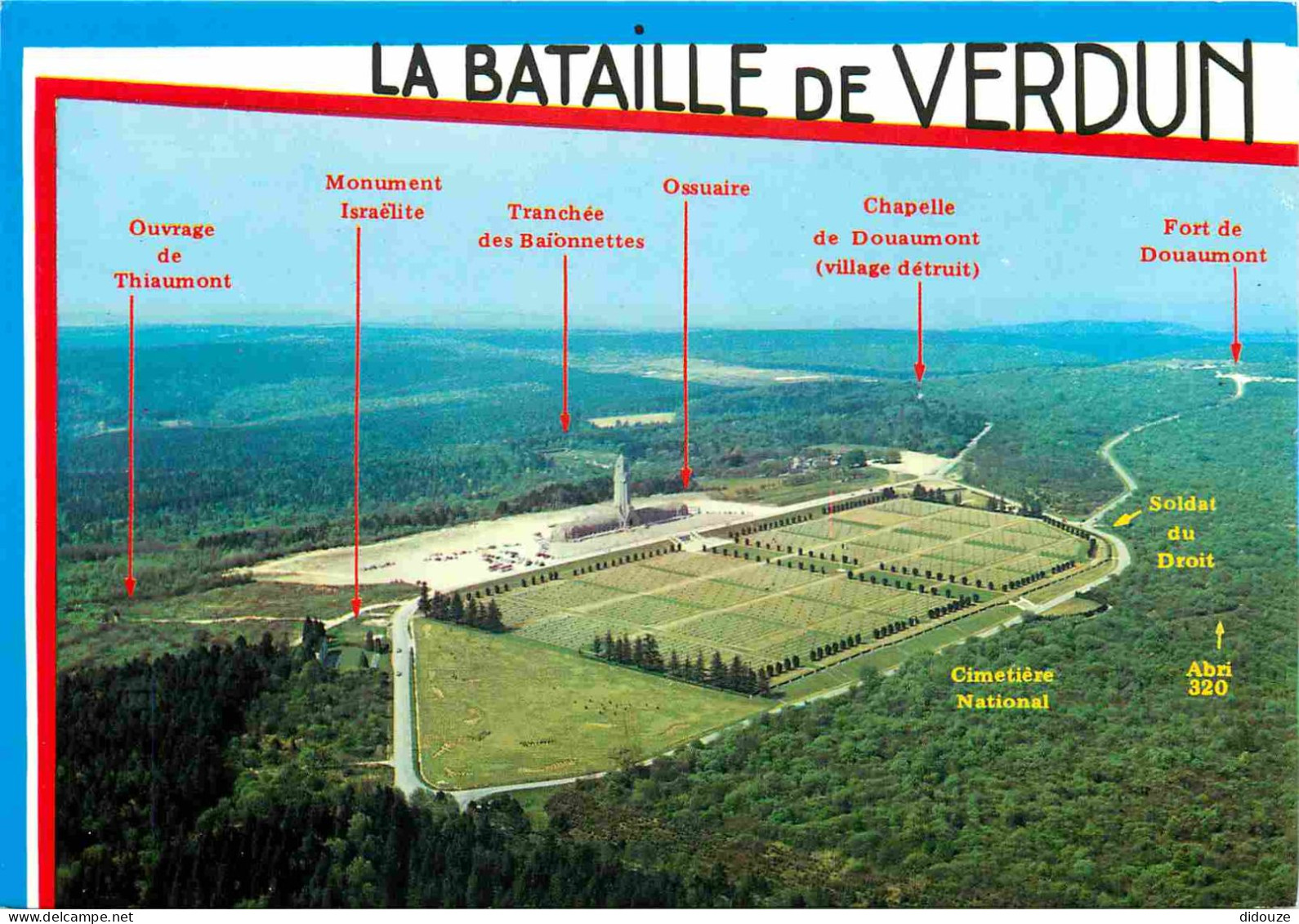 55 - Douaumont - L'Ossuaire de Douaumont - Le Cimetière National Militaire - Vue aérienne - CPM - Voir Scans Recto-Verso