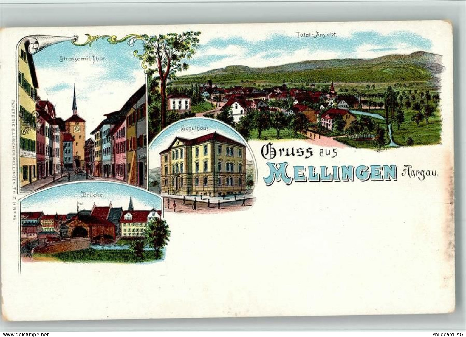 5507 Mellingen BOAKC Schulhaus Lithographie - 13700064