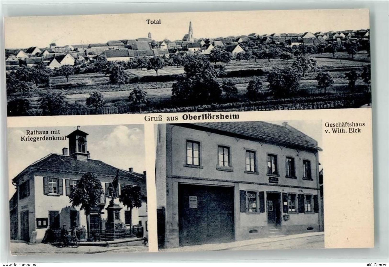 55234 W6509 Ober-Flörsheim - Rathaus Kriegerdenkmal Geschäftshaus Wilh. ... - 13606978
