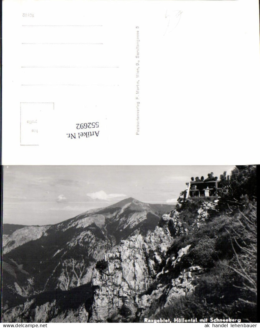 552692,Rax Raxgebiet Höllental m. Schneeberg Reichenau