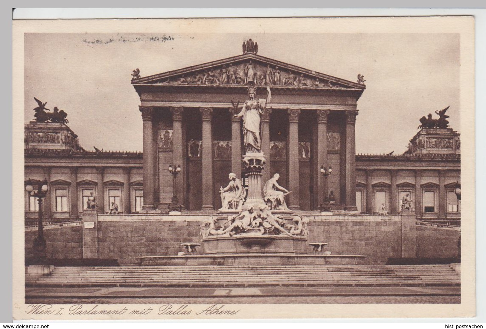 (55327) AK Wien, Parlament, Pallas Athene, vor 1945