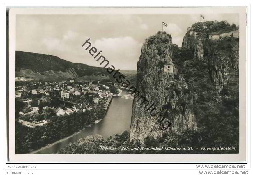 55583 Bad Münster am Stein - Rheingrafenstein - Foto-AK