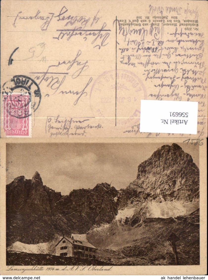 556691,Lamsen Lamsenjoch bei Vomp Schwaz Vomperberg Lamsenjochh&uuml;tte