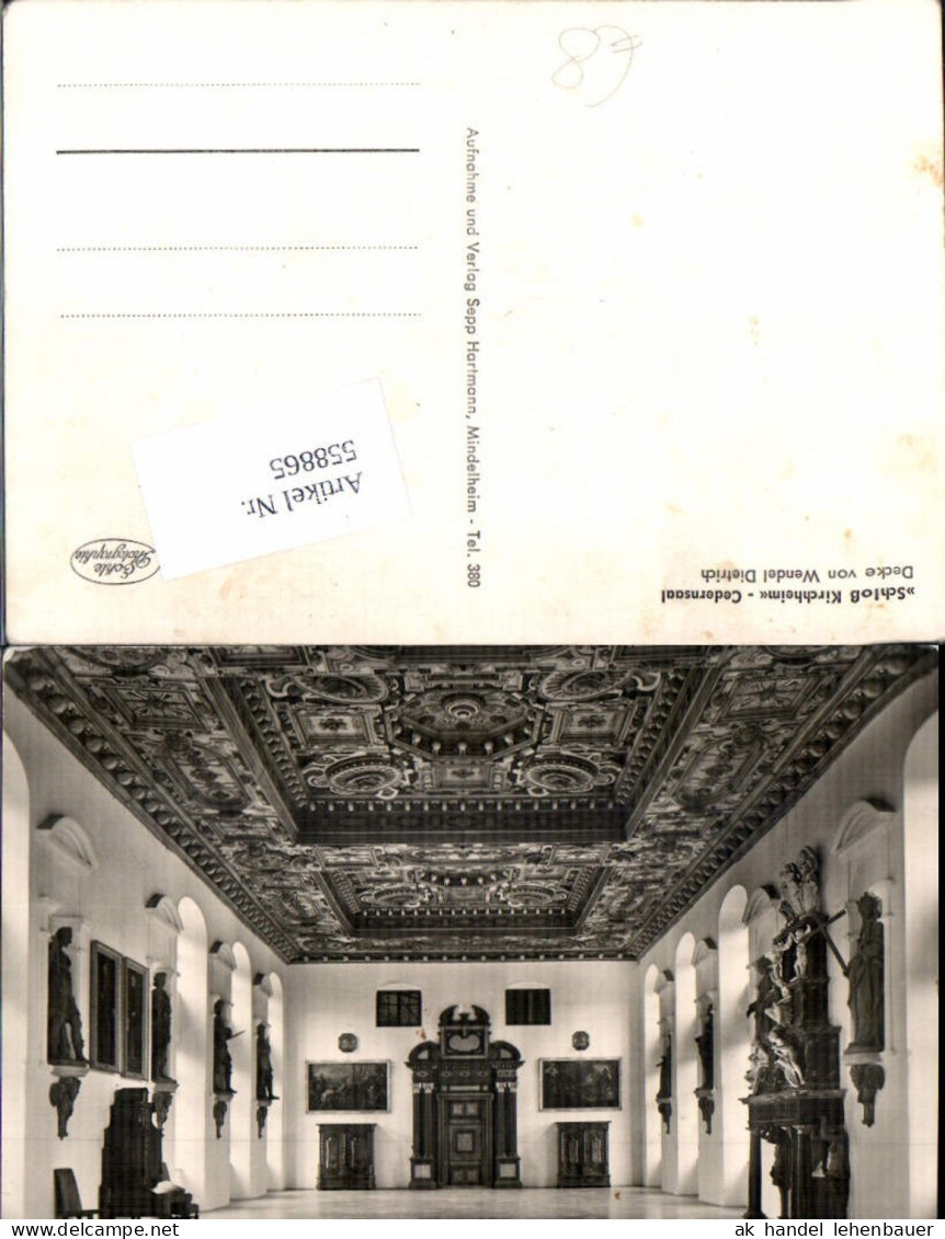 558865,Foto Ak Schloss Kirchheim Cedernsaal Decke v. Wendel Dietrich Kirchheim unter Teck
