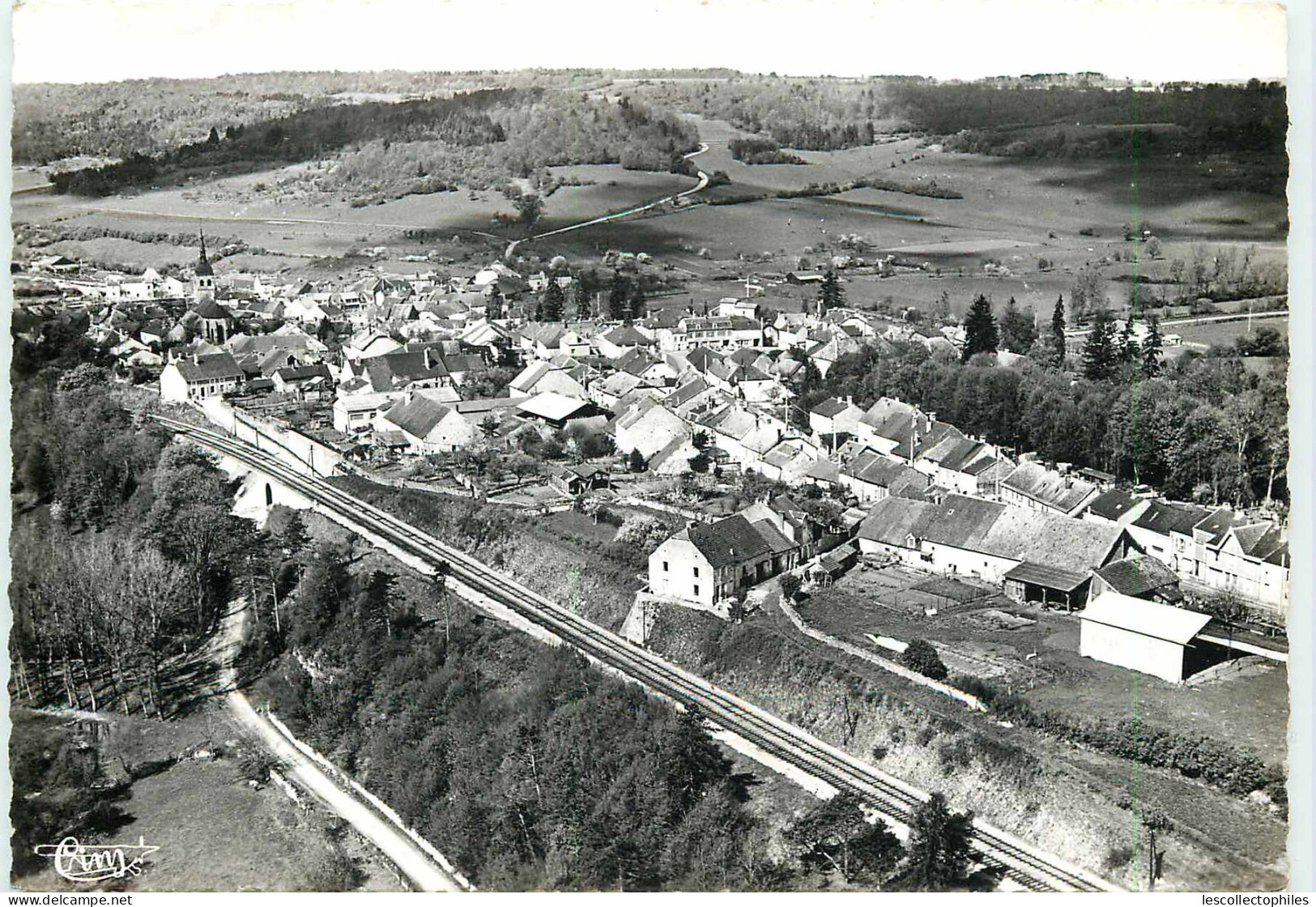 55930 - ANDELOT BLANCHEVILLE - CPSM - VUE GENERALE / RUE DE LA DIVISION LECLERC / COTE NEUFCHATEAU