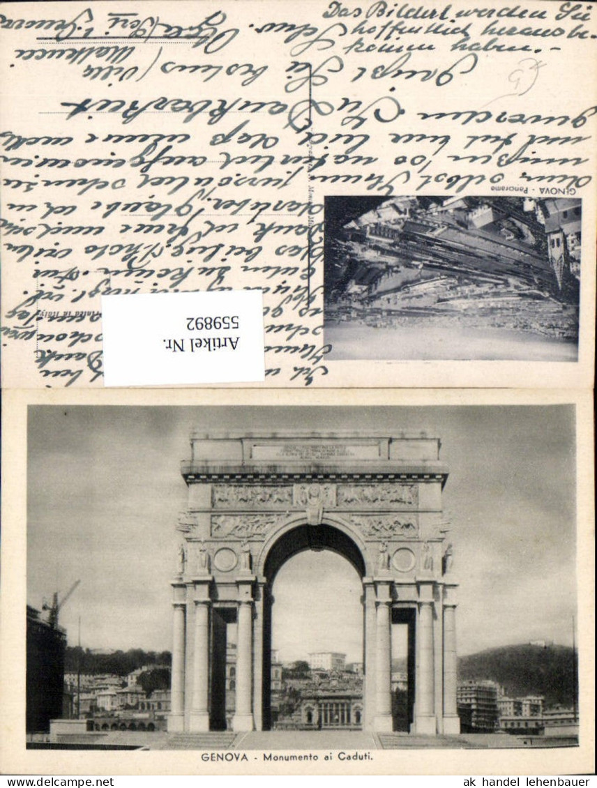 559892,Italy Genova Genua Monumento ai Caduti Triumphbogen