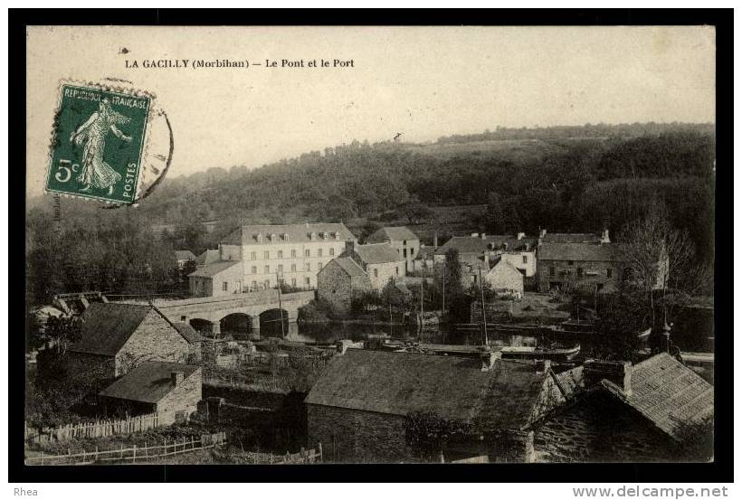 56 La Gacilly LA GACILLY (Morbihan) - Le Pont et le Port pont morbihan bretagne D56D C56061C RH003922