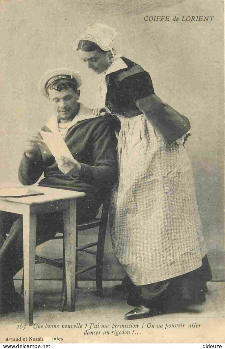 56 - Lorient - Coiffe de Lorient - Animée - Marin - Folklore - Scène et Types - CPA - Voir Scans Recto-Verso