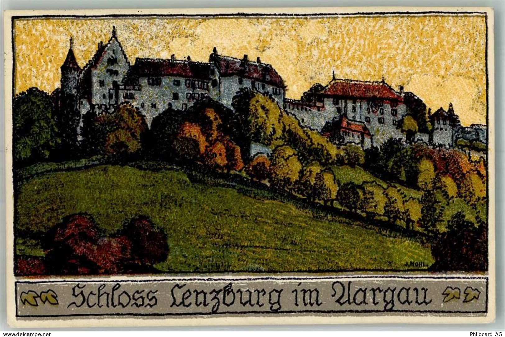 5600 Lenzburg 1920 Künstlersteindruck Schloss Lenzburg - 13581862