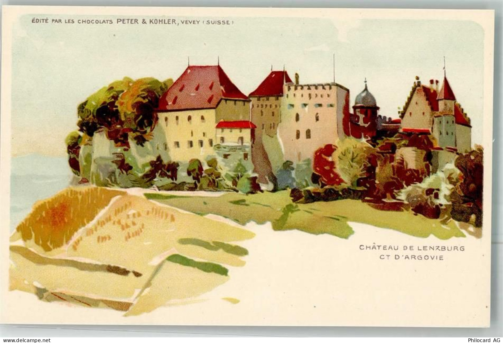 5600 Lenzburg Lithographie Schloss Lenzburg - 13302118