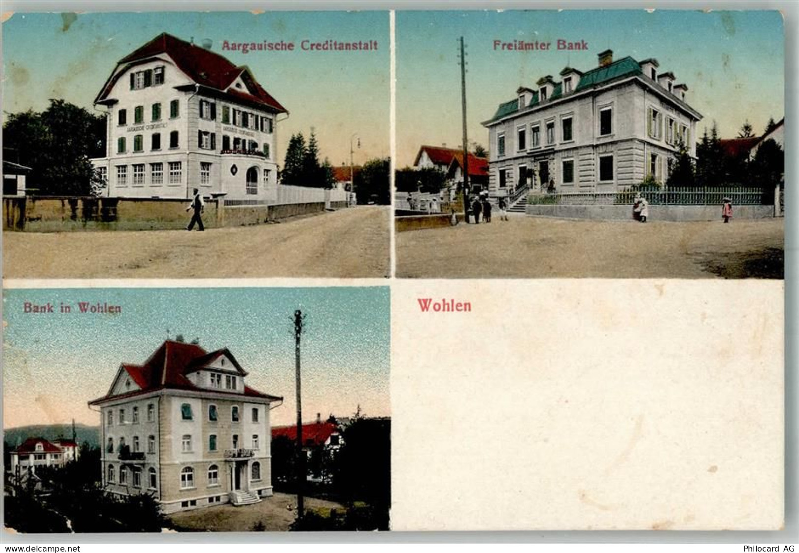 5610 Wohlen AG Foto AK Aargauische Kreditanstalt Bank Freiämter Bank - 13666484