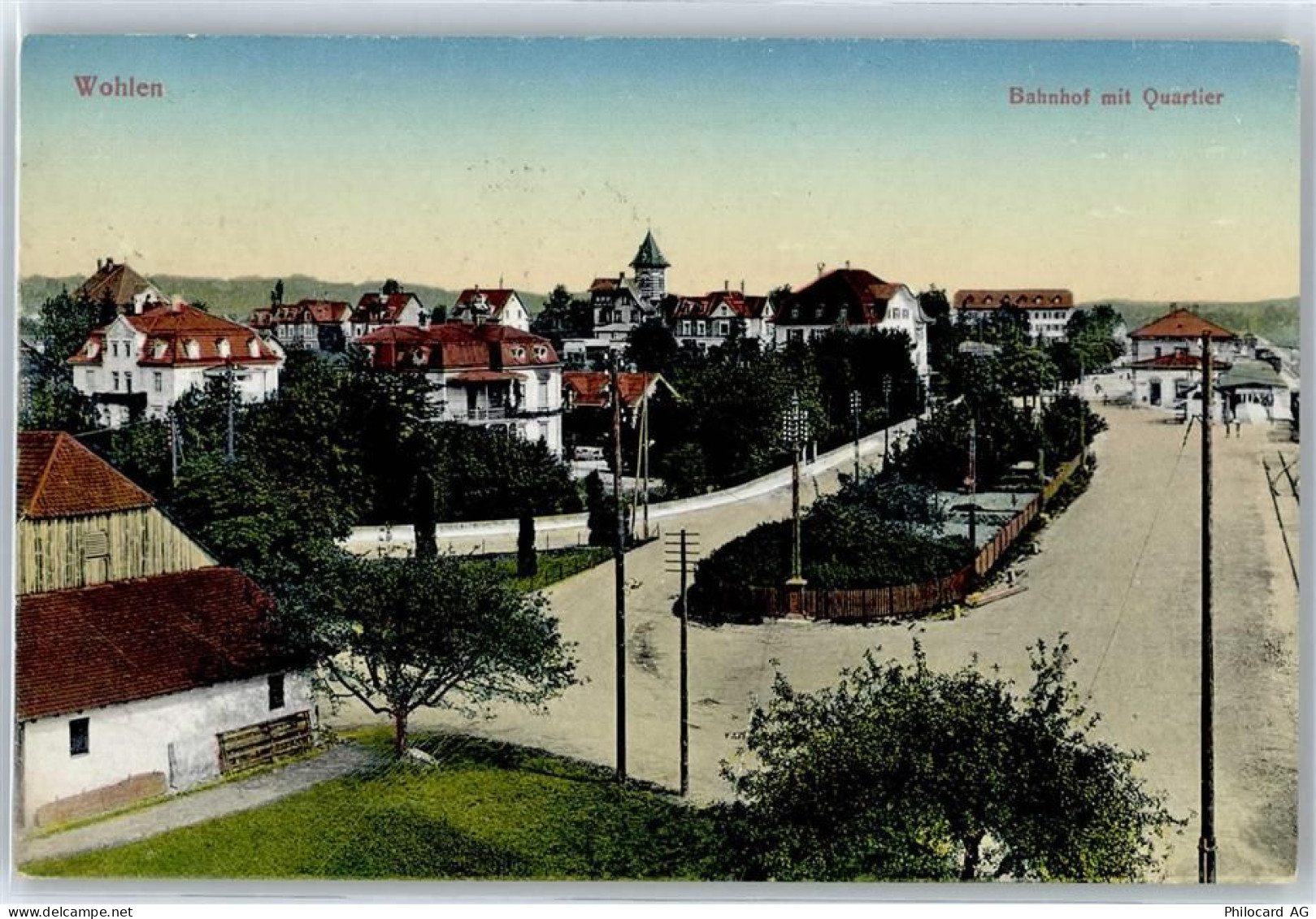 5610 Wohlen AG - Kirche, Ortsansicht, Bahnhof mit Quartier - 51089127