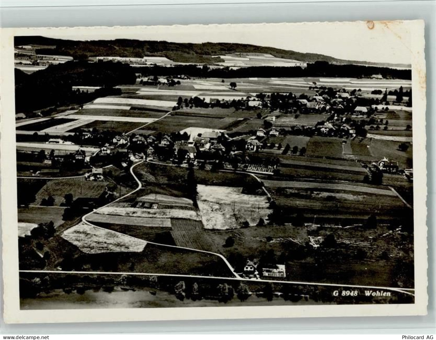 5610 Wohlen AG - Panoramaansicht Häuser u. Felder Luftaufnahme - 13095544