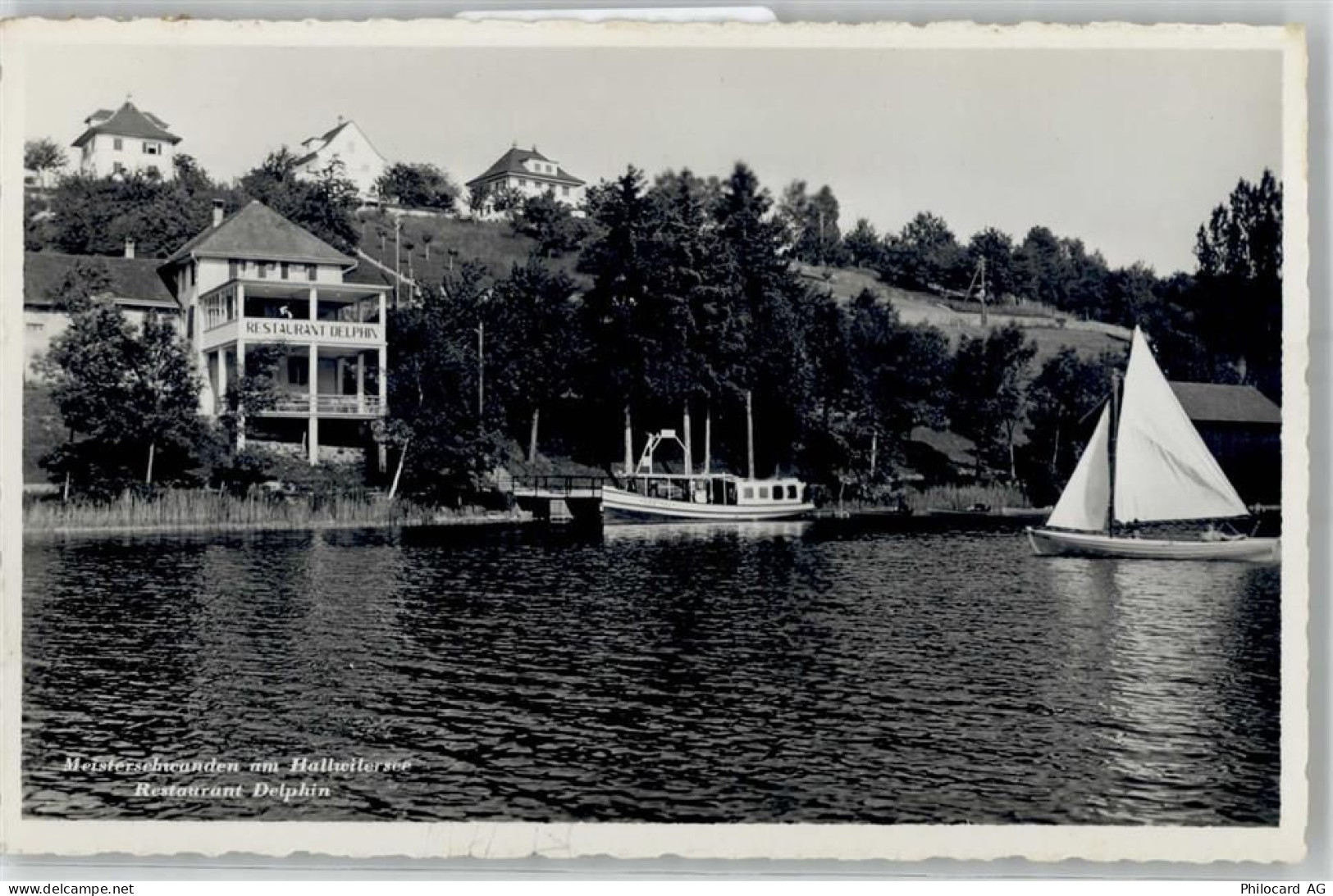 5616 Meisterschwanden 1938 - Gasthaus Delphin Segelboot - 51677978