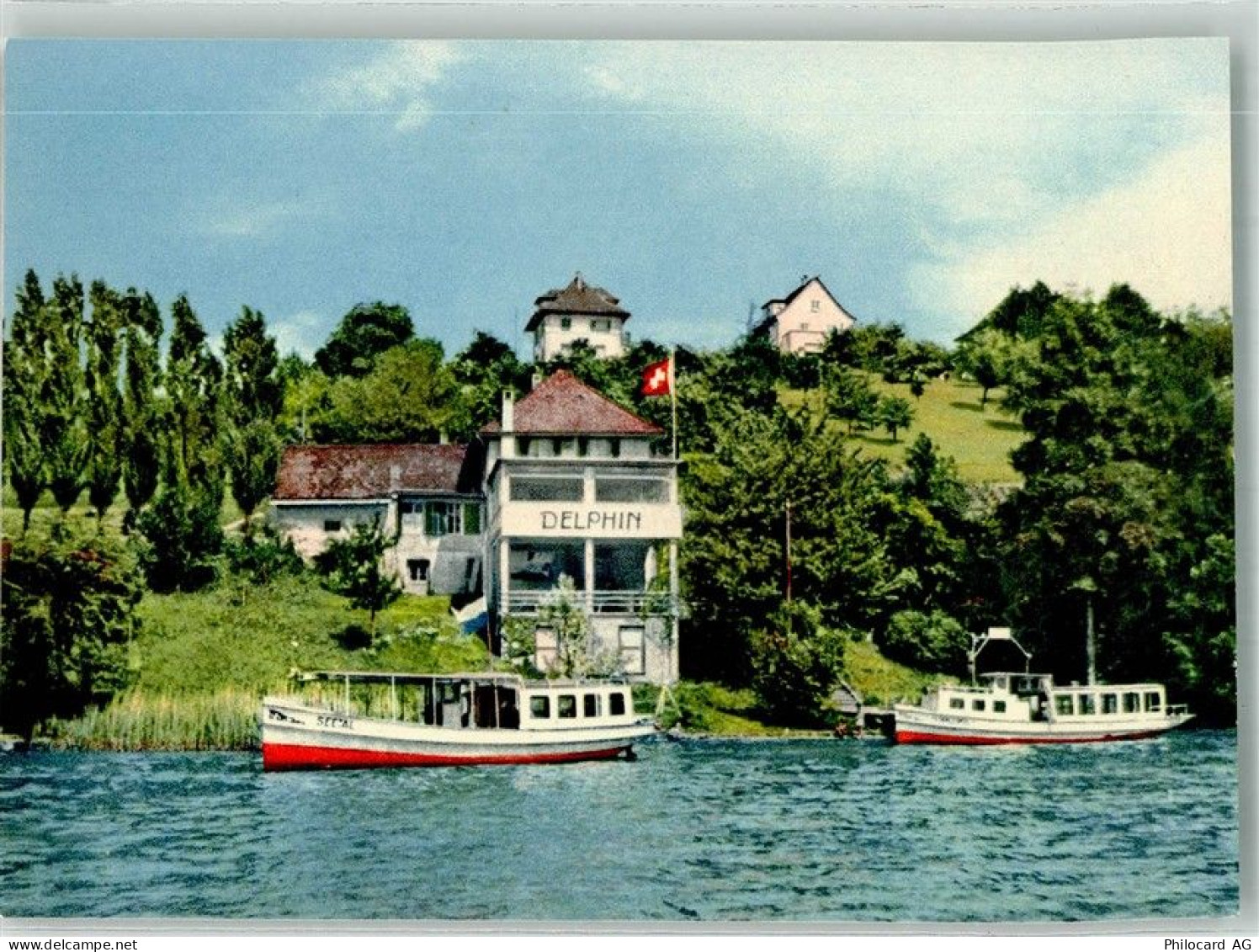 5616 Meisterschwanden Foto AK Gasthaus Delphin Motorschiffe Seetal - 38257136