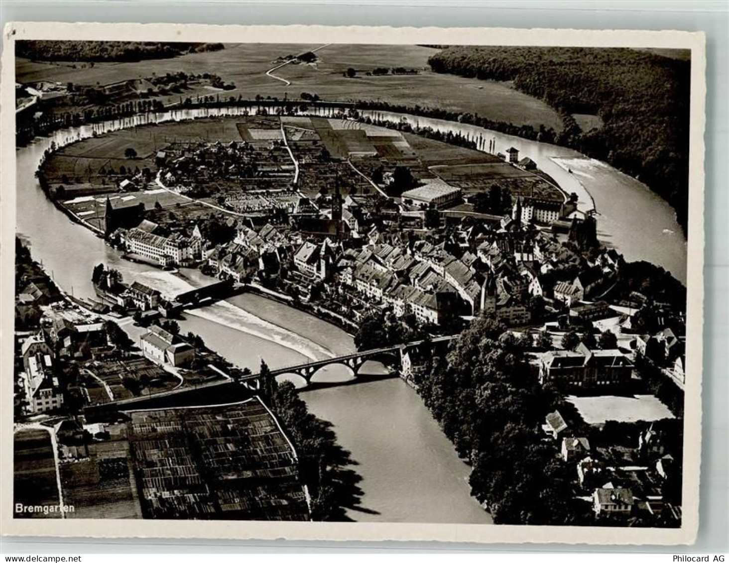 5620 Bremgarten AG Foto AK Fliegeraufnahme - 10749416