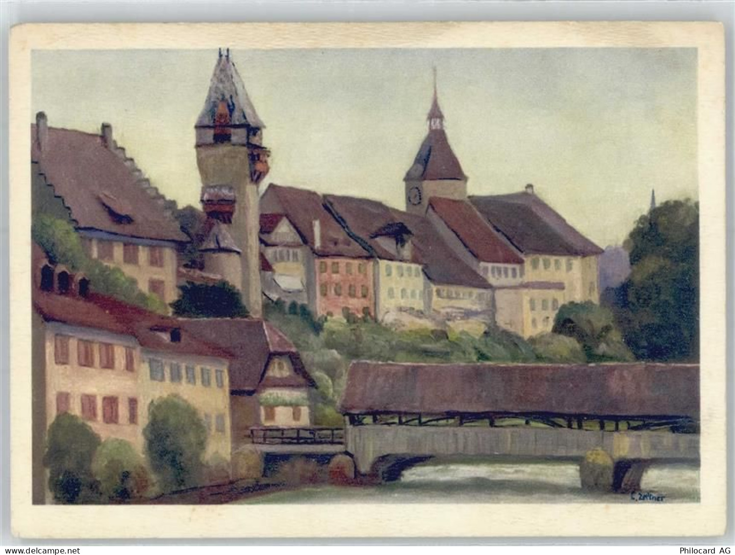 5620 Bremgarten AG - Künstlerkarte, Teilansicht - 51100623