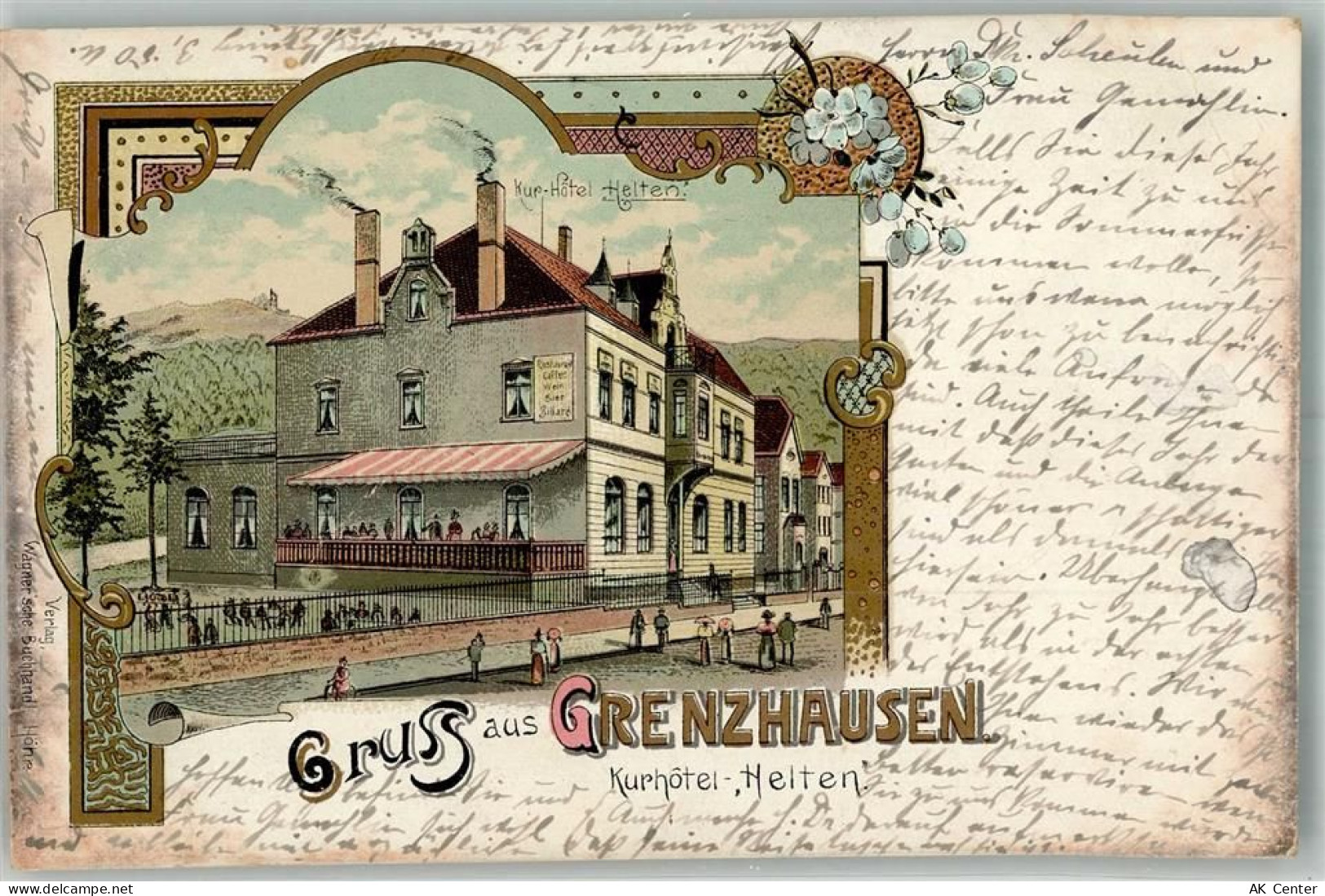 56203 W5410 Höhr-Grenzhausen 1902 Lithographie Grenzhausen Hotel Helten ... - 13665757