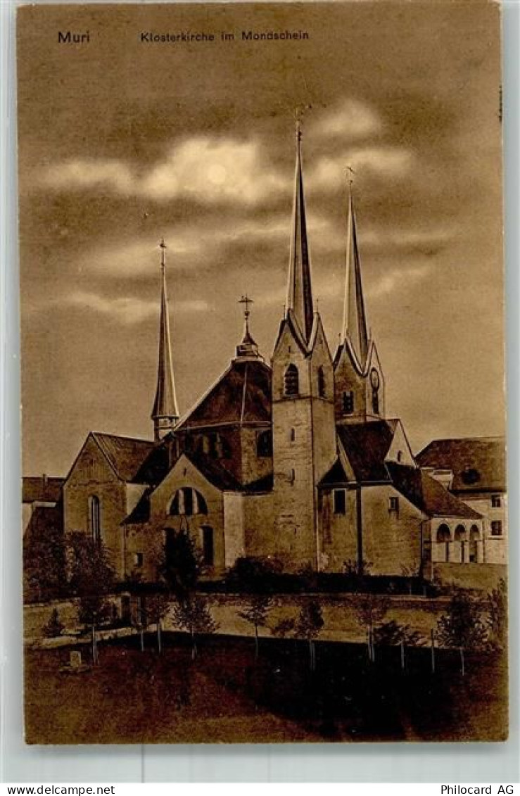 5630 Muri AG 1913 Mondschein Kloster- Kirche - 38023508