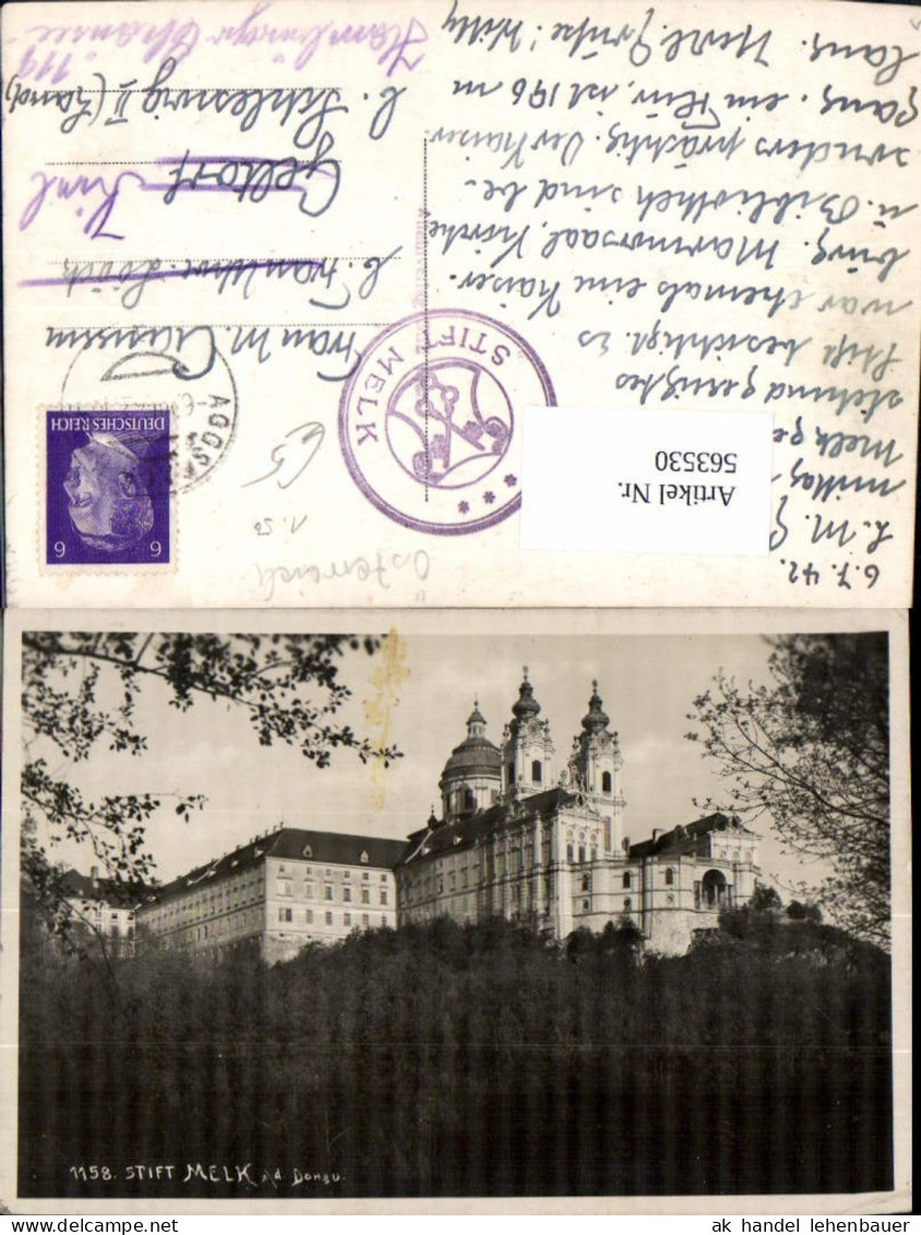 563530,Foto Ak Melk a. d. Donau Stift Melk