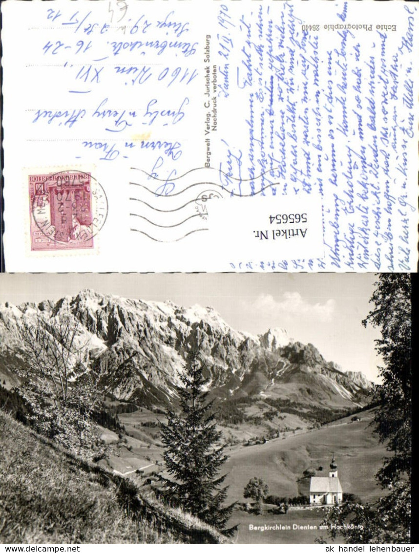 565654,Foto Ak Bergkirchlein Dienten a. Hochkönig