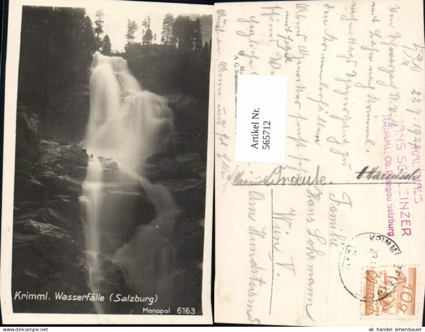 565712,Krimml Oberer Krimmler Wasserfall Bahnpost Zug Krimml Zell am See