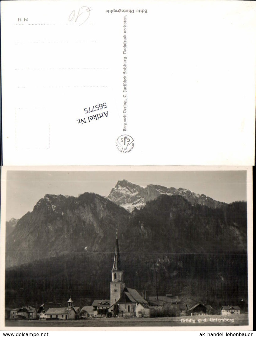 565775,Foto Ak Gr&ouml;dig g. d. Untersberg