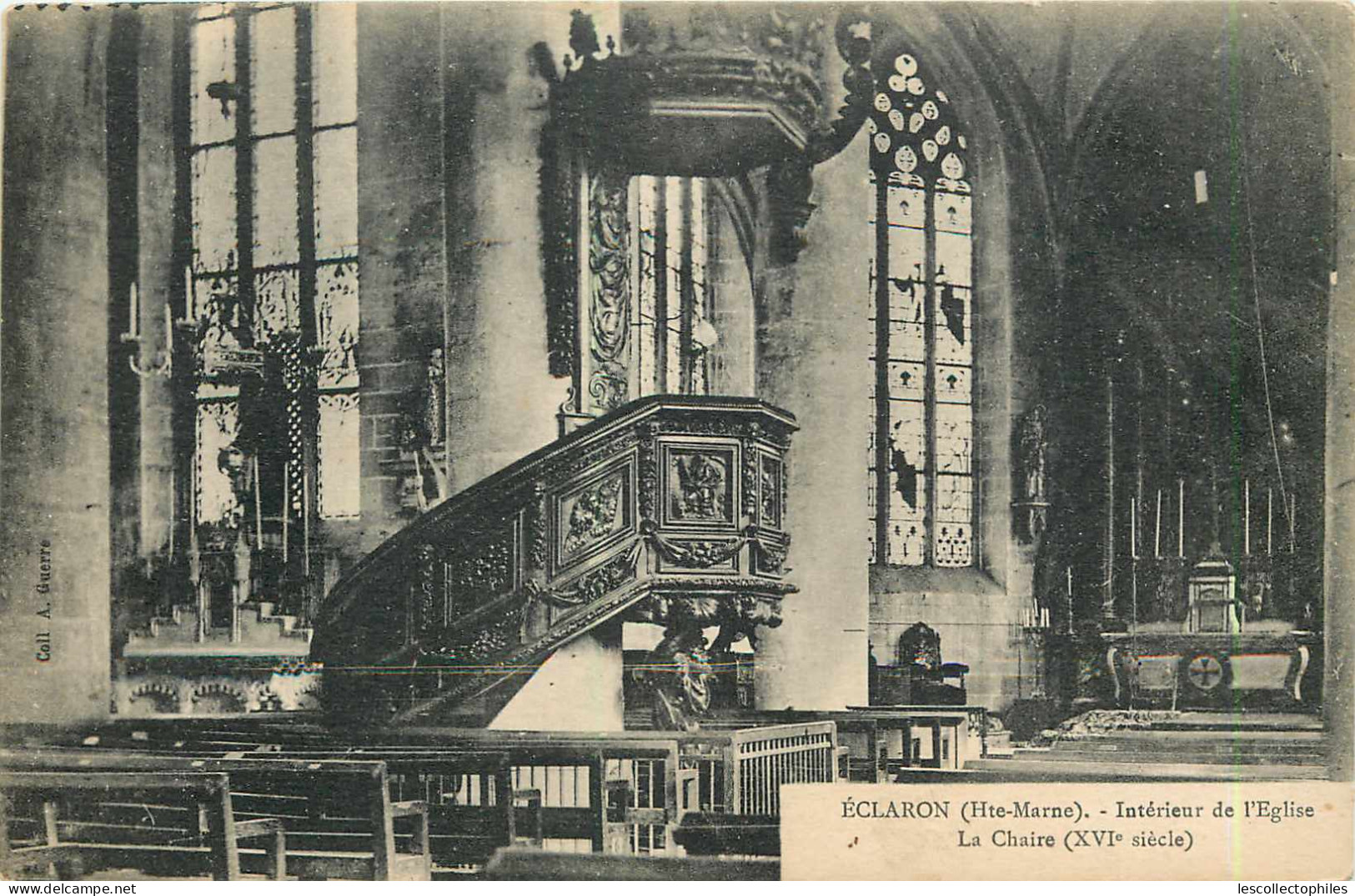 56630 - ECLARON BRAUCOURT SAINTE LIVIERE - INTERIEUR DE L EGLISE / LA CHAIRE / XVI EME SIECLE