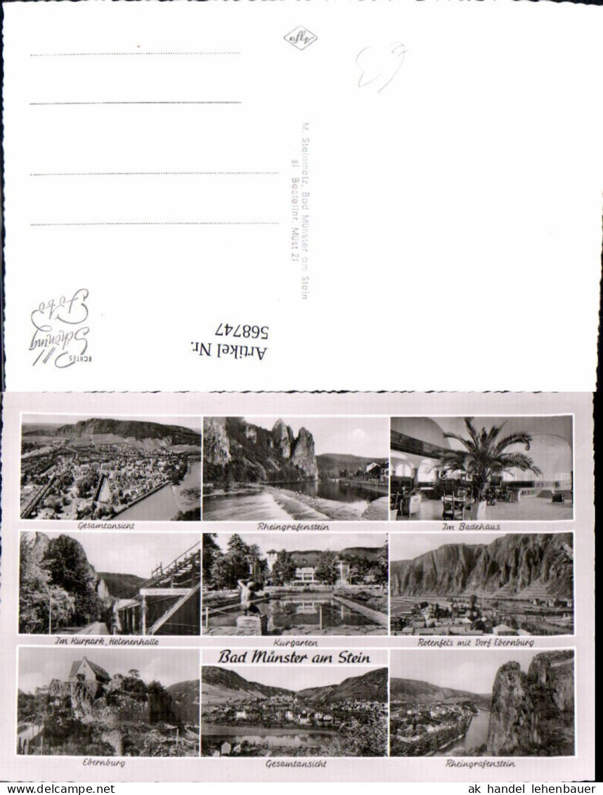 568747,Mehrbild Ak Bad Münster a. Stein-Ebernburg Bad Kreuznach Rheingrabenstein Kurpark Ebernburg Rotenfels