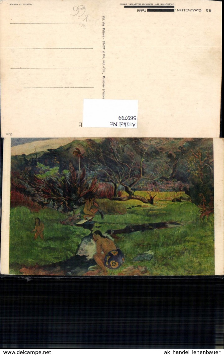 569799,K&uuml;nstler Ak Gauguin Tahiti Franz&ouml;sisch-Polynesien Polynesien