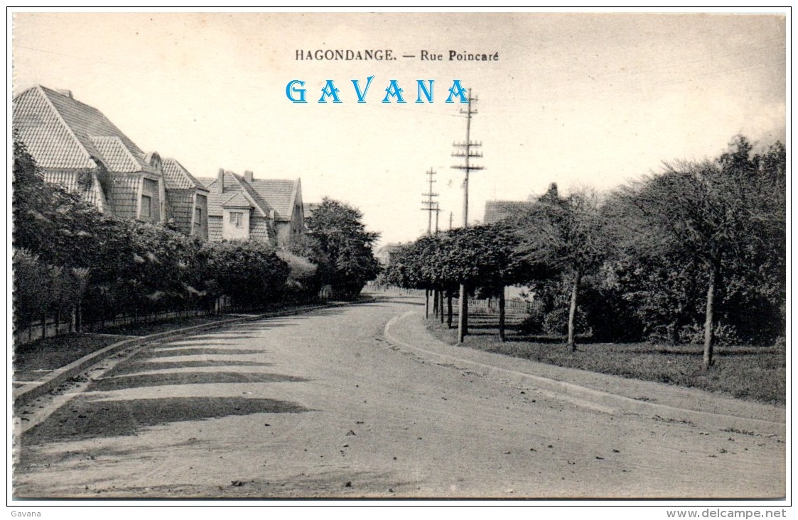57 HAGONDANGE - Rue Poincaré (Recto/Verso)