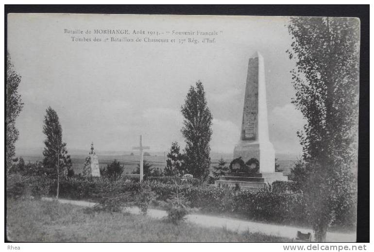57 Morhange Bataille MORHANGE. Août 1914 "Souvenir Français" ACHEN - Tombes des 4è Bat  D57D  K57262K  C57483C RH015375