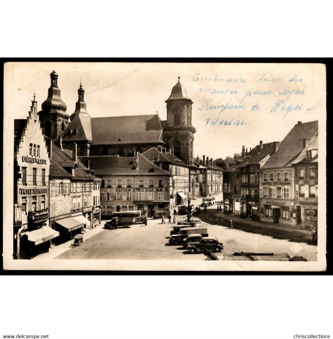 57 - SAINT AVOLD (Moselle) - Place de la Victoire et l'Eglise - Hôtel de Metz - Hotel Terminus Bière Moritz