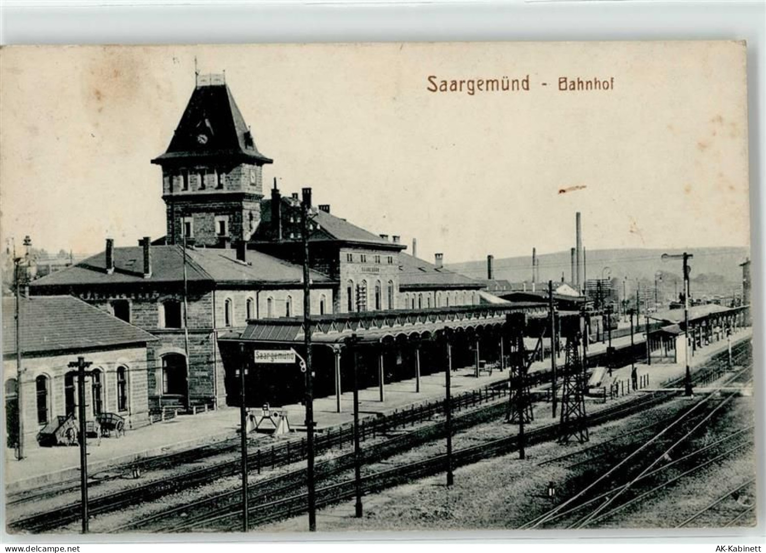 57200 Sarreguemines 1917 - Bahnhof Feldpost WK I - 52257092
