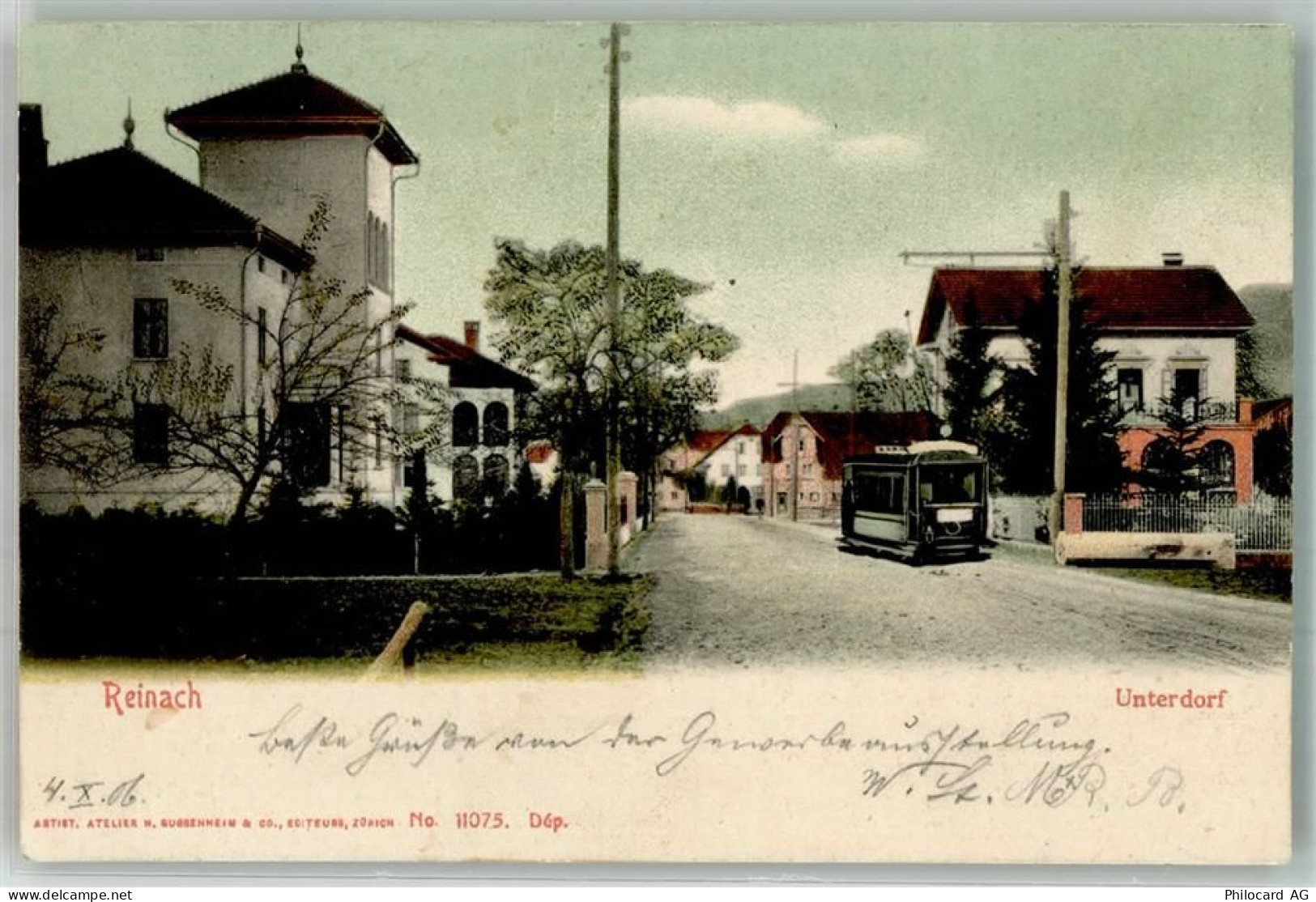 5734 Reinach AG 1906 - Unterdorf Straßenbahn - 13650909
