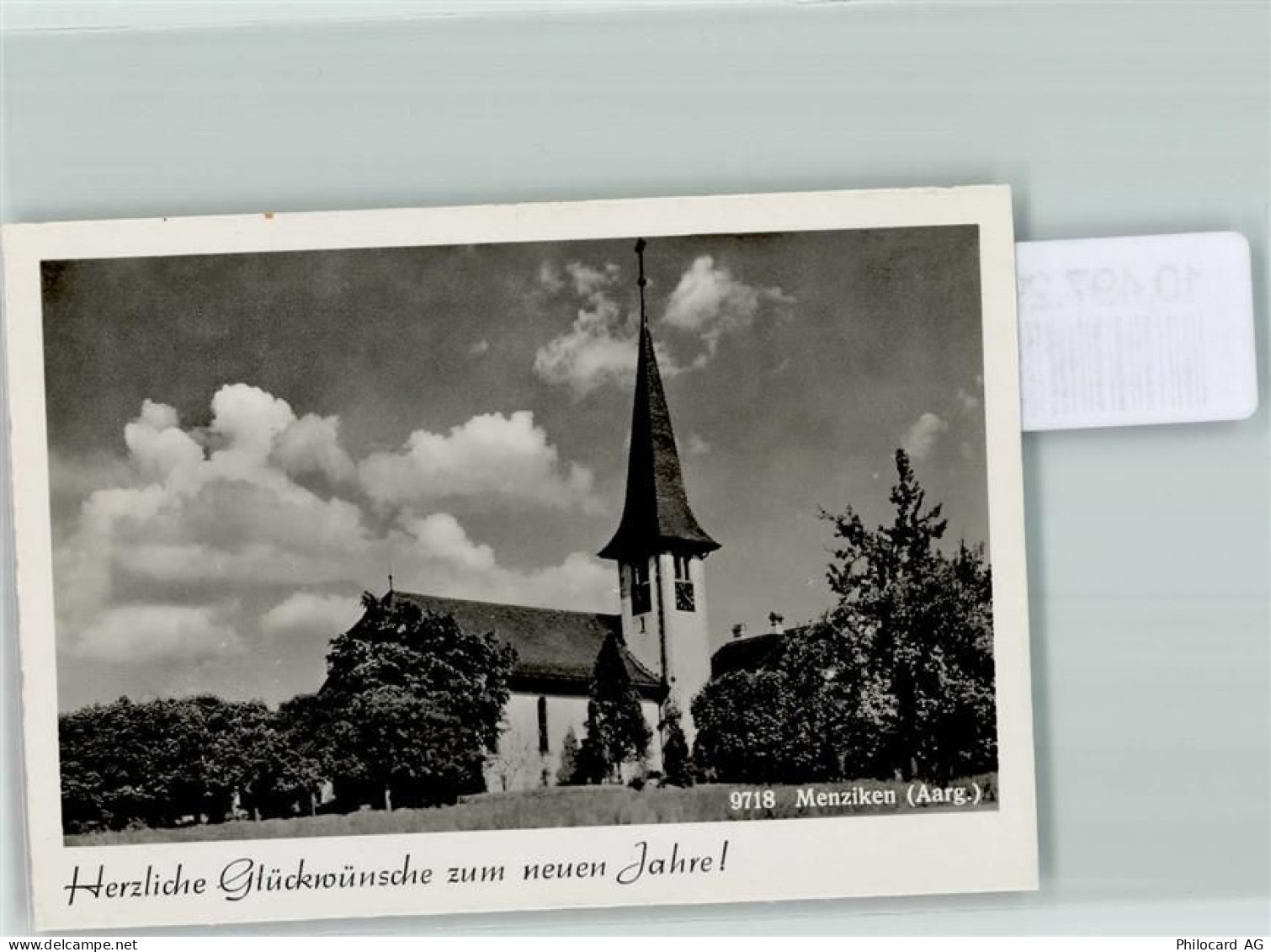 5737 Menziken 1939 FOTO KEINE AK Kirche Neujahr Foto 10cm x 7cm, rücksei... - 10497294