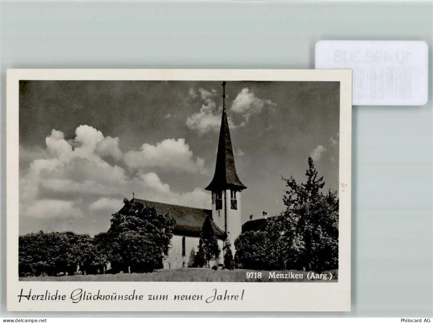 5737 Menziken FOTO KEINE AK Foto 10cm x 7cm Kirche Neujahrswunsch - 10498308
