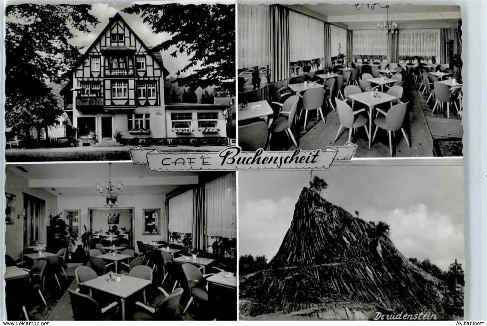 57518 W5240 Betzdorf , Sieg - Ortsansicht, Druidenstein, Café Buchensche... - 51076287