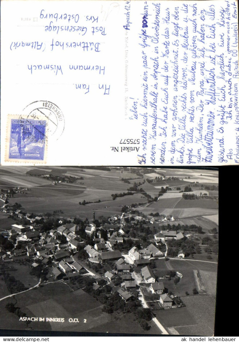 575577,tolle Fliegeraufnahme Luftbild Aspach im Innkreis Ried im Innkreis