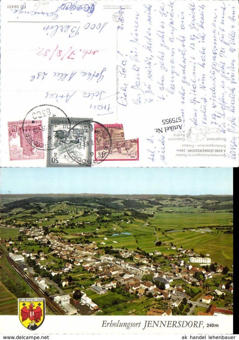 575955,Fliegeraufnahme Jennersdorf pub Alpine Luftbild F&Ouml; 59431