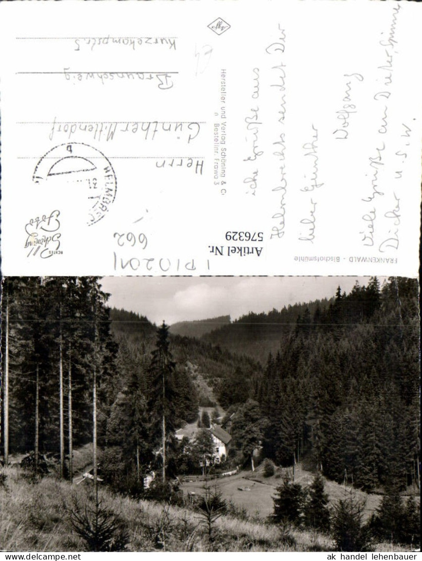 576329,Foto Ak Helmbrechts Frankenwald Bischofsmühle