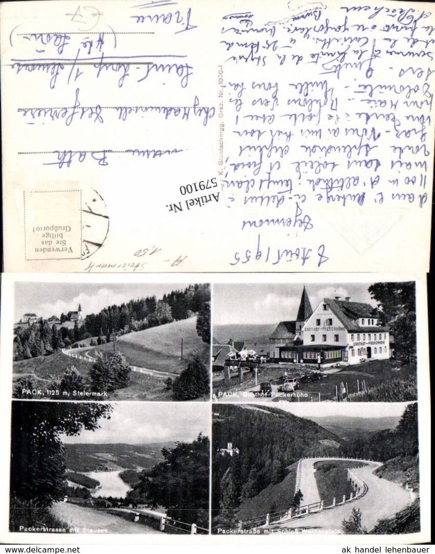 579100,Mehrbild Ak Pack Hirschegg-Pack Packerstra&szlig;e Gasthof Packerh&ouml;he