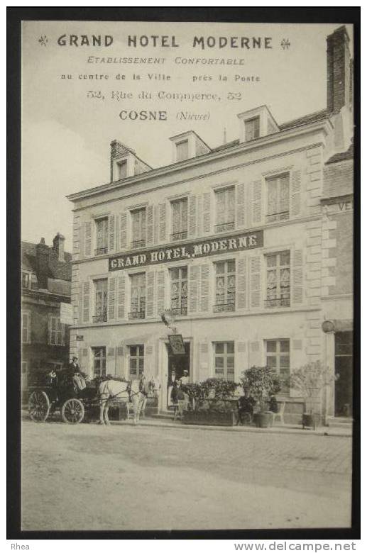 58 Cosne-Cours-sur-Loire hotel carte pub attelage cheval    D58D  K58086K  C58086C RH057527